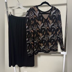 Vintage Woman’s Italian Wool Sweater Skirt Set